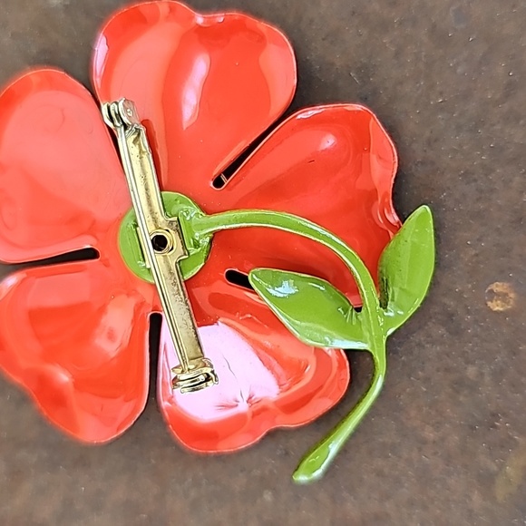 VINTAGE Flower Brooch - Picture 13 of 15